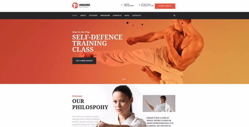 Martial Arts Studio Website
